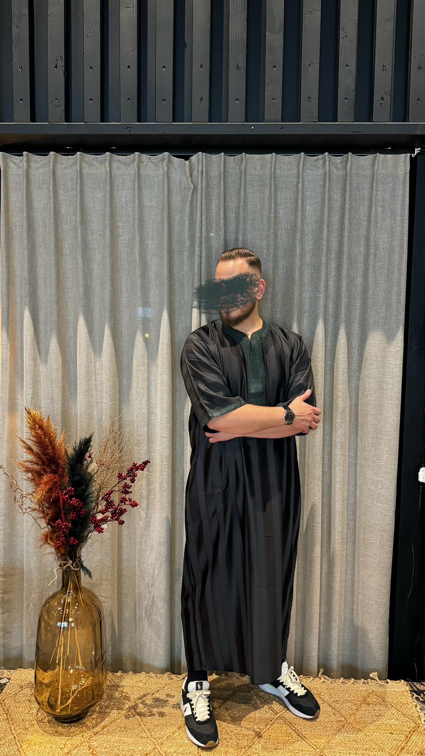 Marockansk Thobe Black