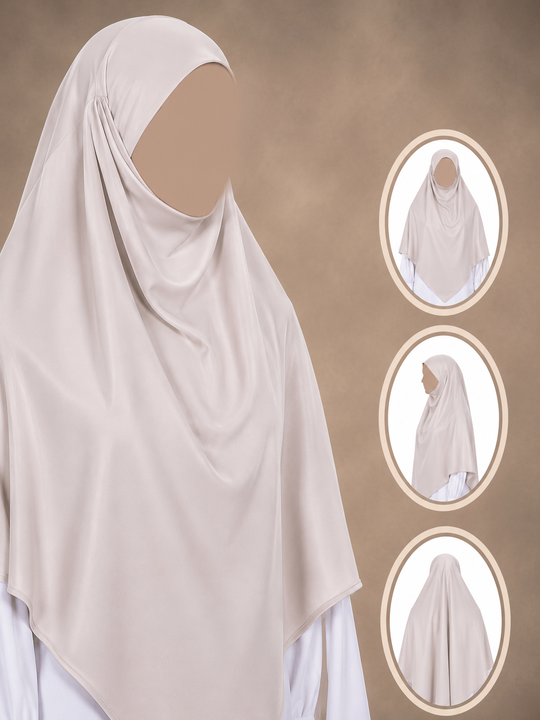 Khimar i Medinasiden – 130 × 115 cm